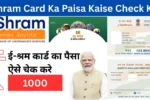 E Shram Card Ka Paisa Kaise Check Kare
